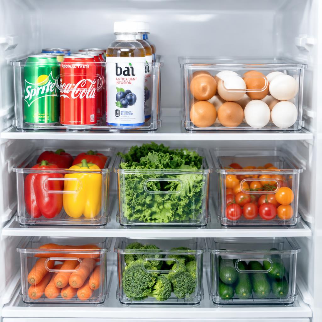 Clear Fridge Bin Set